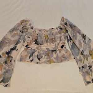 By Together Multicolor Abstract Crop Top